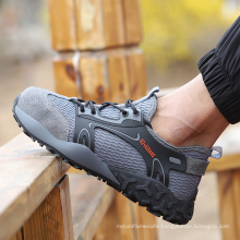 High Quality Fashion Breathable Summer Mesh Custom Safety Shoes